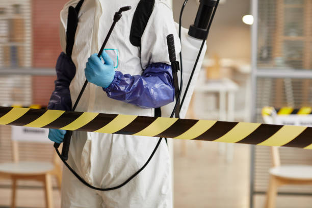 Professional Biohazard Cleanup technician working in Pequannock, NJ